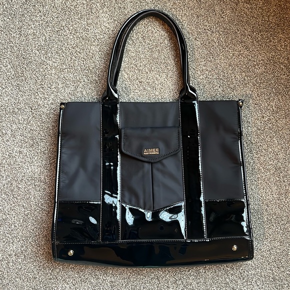 Aimee Kestenberg Black Heston Nylon XL Adjustable Shoulder Purse Travel
Tote Bag - Picture 1 of 6